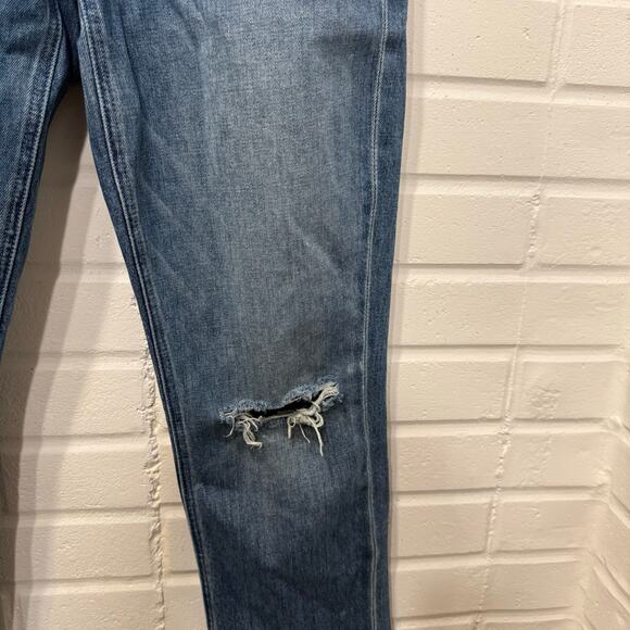 Mother The Pixie Dazzler Sz 30 Ankle Fray Boogie Down Blue High Rise Stretch - Picture 7 of 16